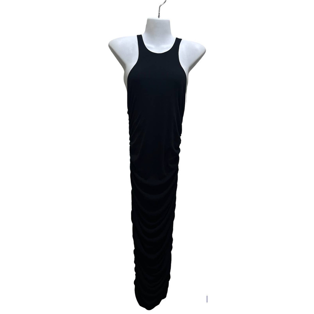 Black Ruched Tank Maxi Dress - Brand